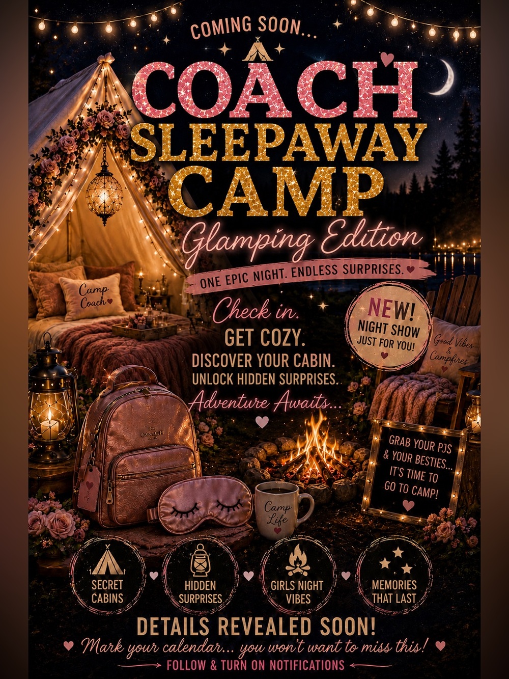 Coach Glamping Night